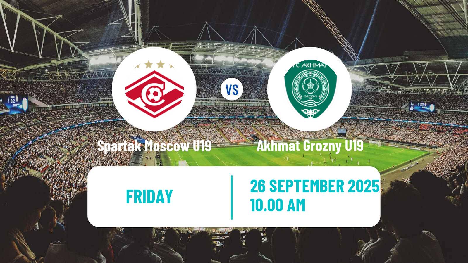 Soccer Russian Youth League Spartak Moscow U19 - Akhmat Grozny U19