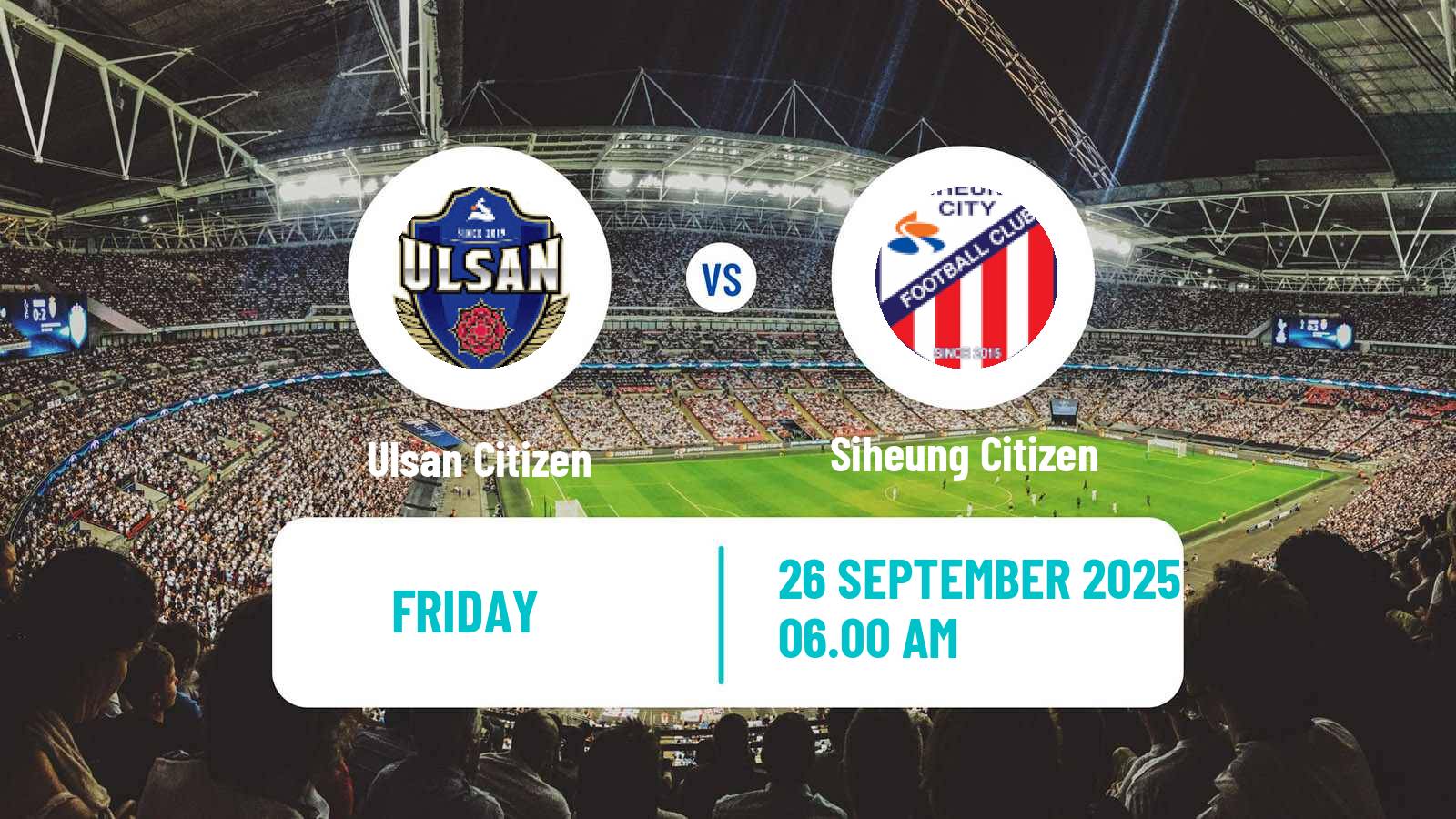 Soccer South Korean K3 League Ulsan Citizen - Siheung Citizen