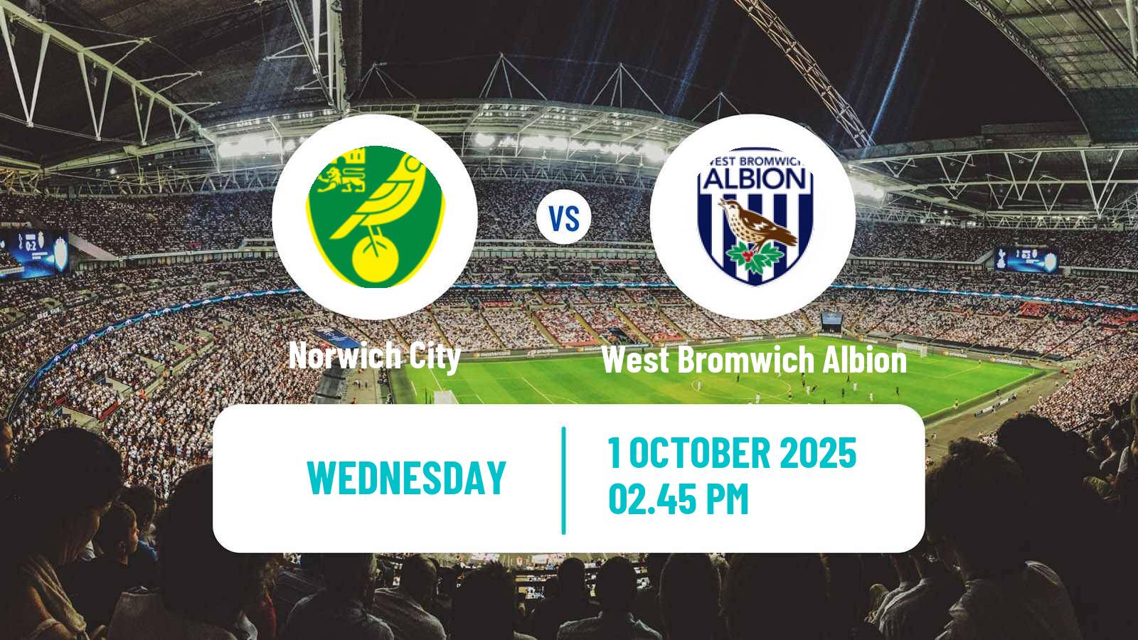 Soccer English League Championship Norwich City - West Bromwich Albion
