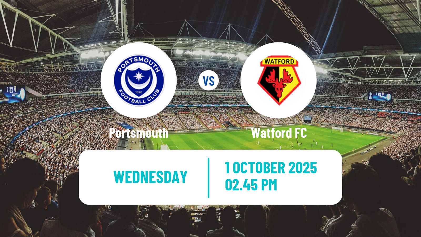 Soccer English League Championship Portsmouth - Watford