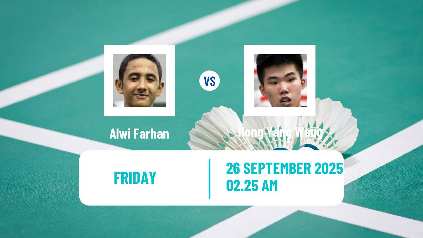 Badminton BWF World Tour Korea Open Men Alwi Farhan - Hong Yang Weng