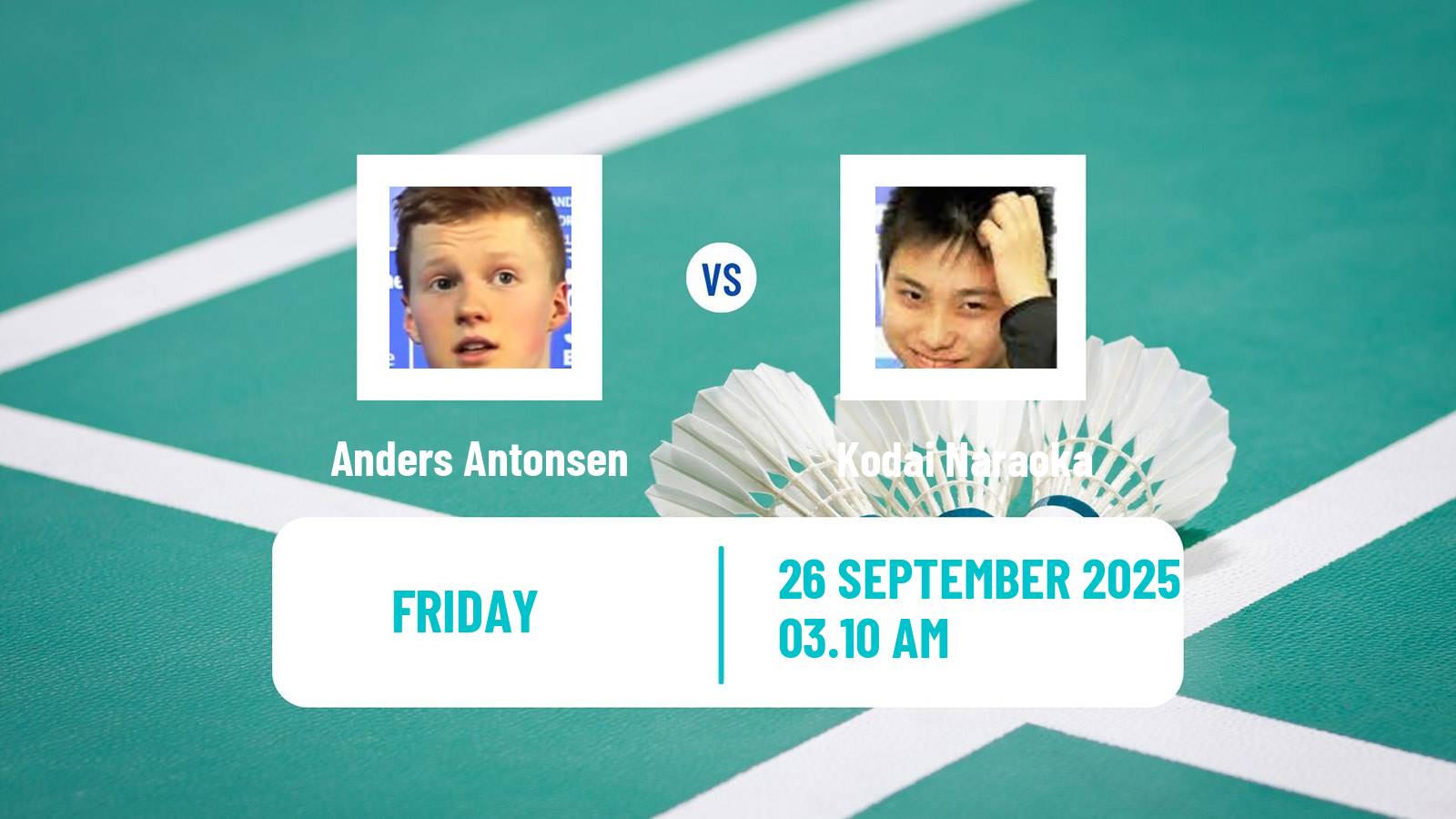 Badminton BWF World Tour Korea Open Men Anders Antonsen - Kodai Naraoka