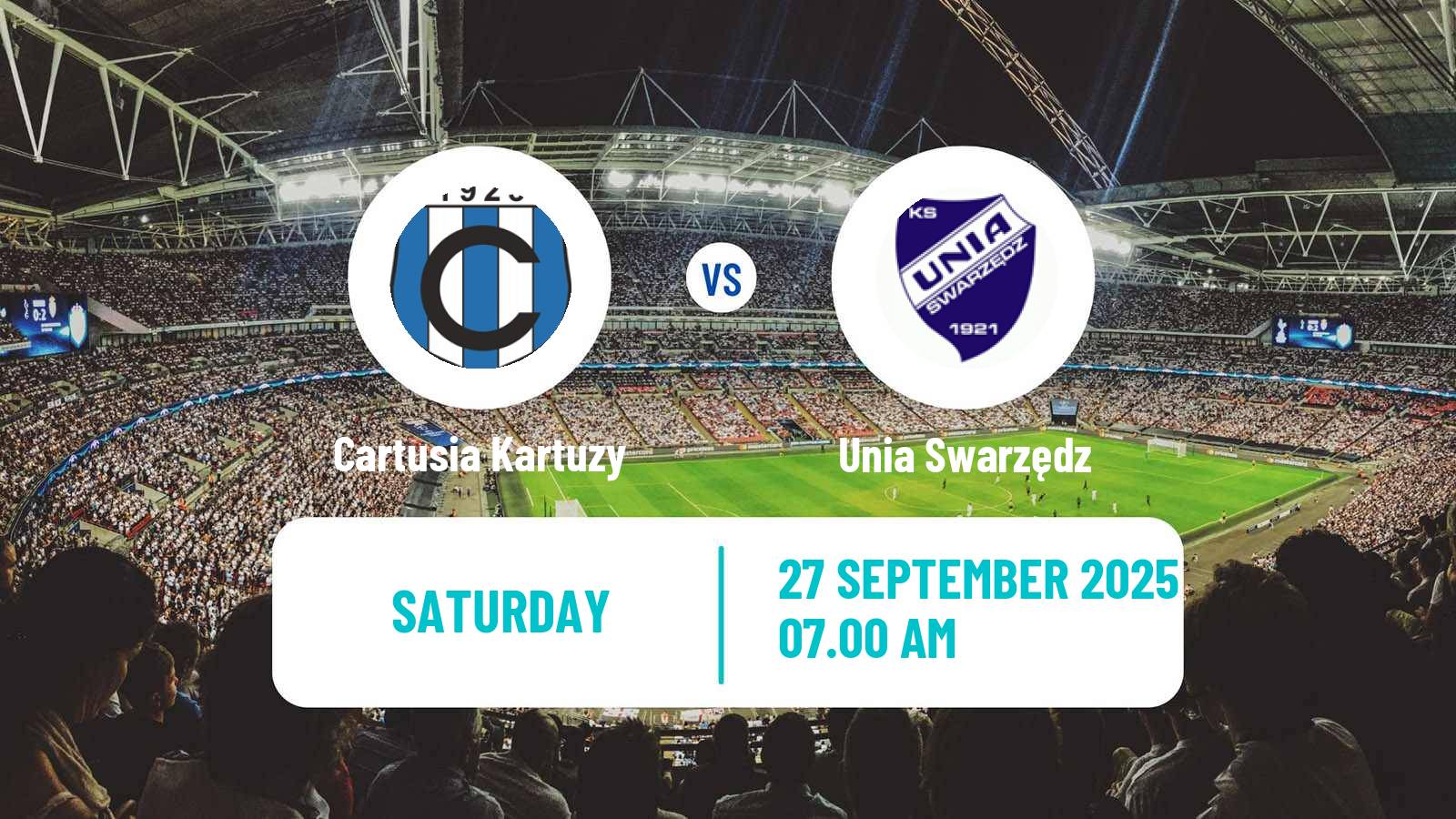Soccer Polish Division 3 - Group II Cartusia Kartuzy - Unia Swarzędz