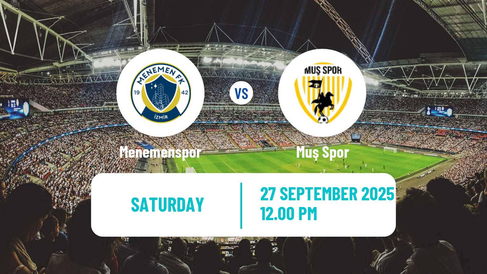 Soccer Turkish Second League Red Group Menemenspor - Muş Spor