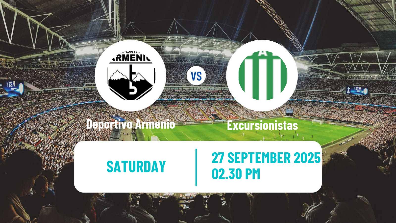 Soccer Argentinian Primera B Deportivo Armenio - Excursionistas