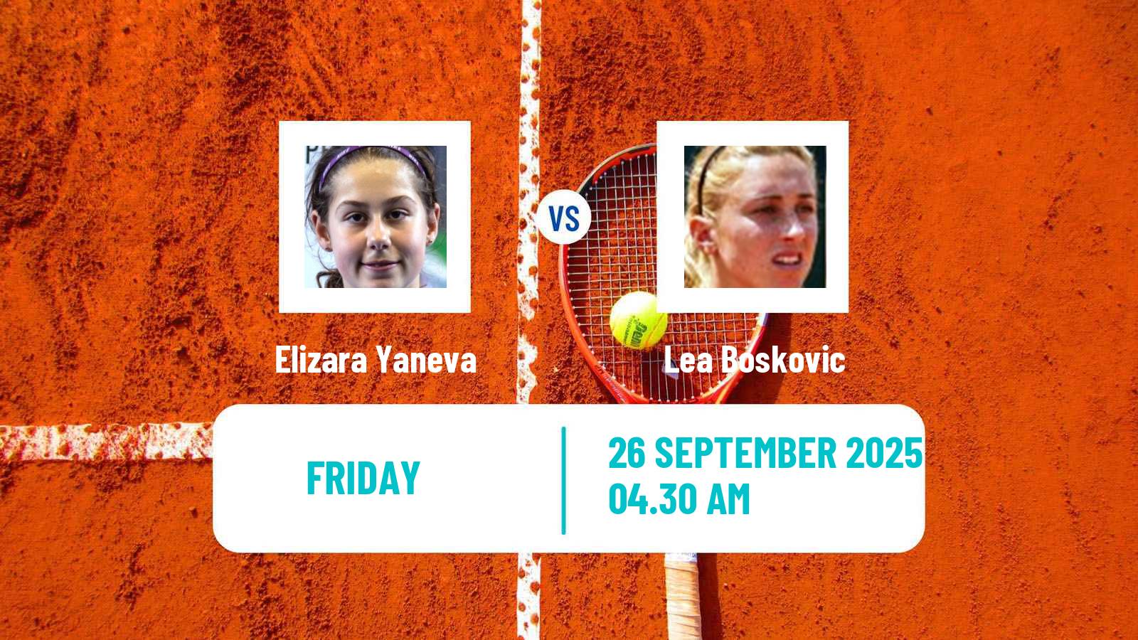 Tennis ITF W50 H Pazardzhik 2 Women Elizara Yaneva - Lea Boskovic