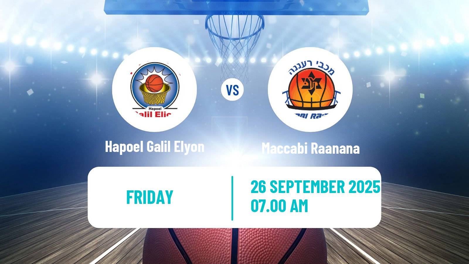 Basketball Israeli League Cup Hapoel Galil Elyon - Maccabi Raanana