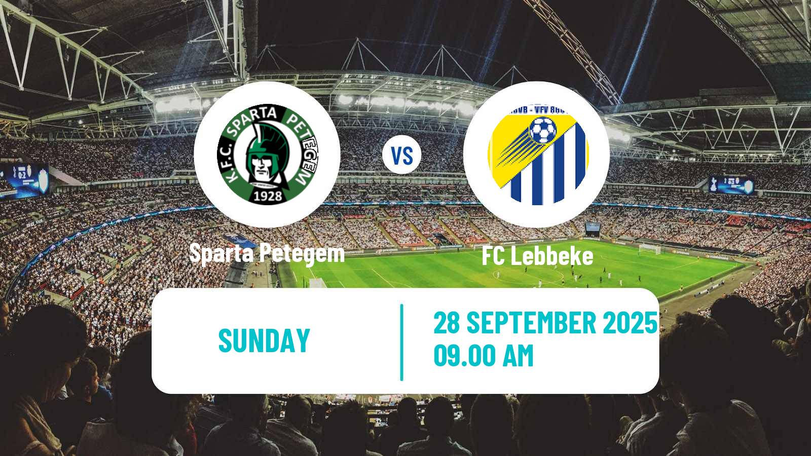 Soccer Belgian Second Amateur Division Group A Sparta Petegem - Lebbeke