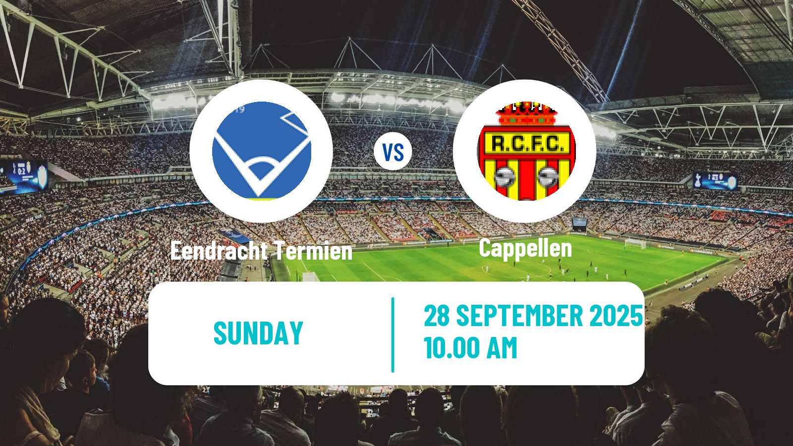 Soccer Belgian Second Amateur Division Group B Eendracht Termien - Cappellen