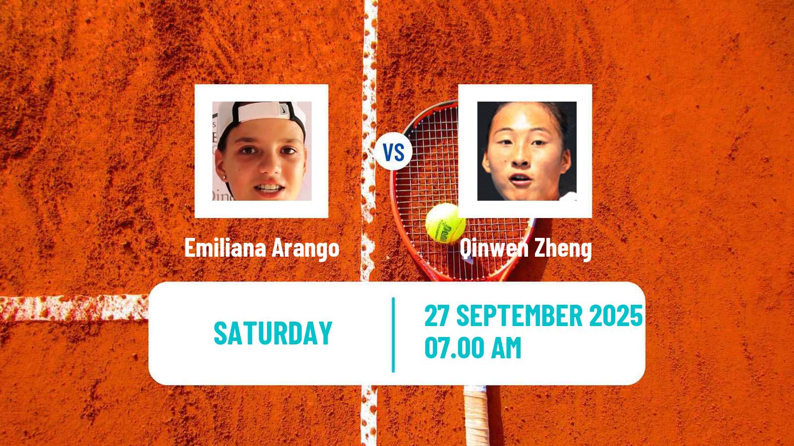 Tennis WTA Beijing Emiliana Arango - Qinwen Zheng