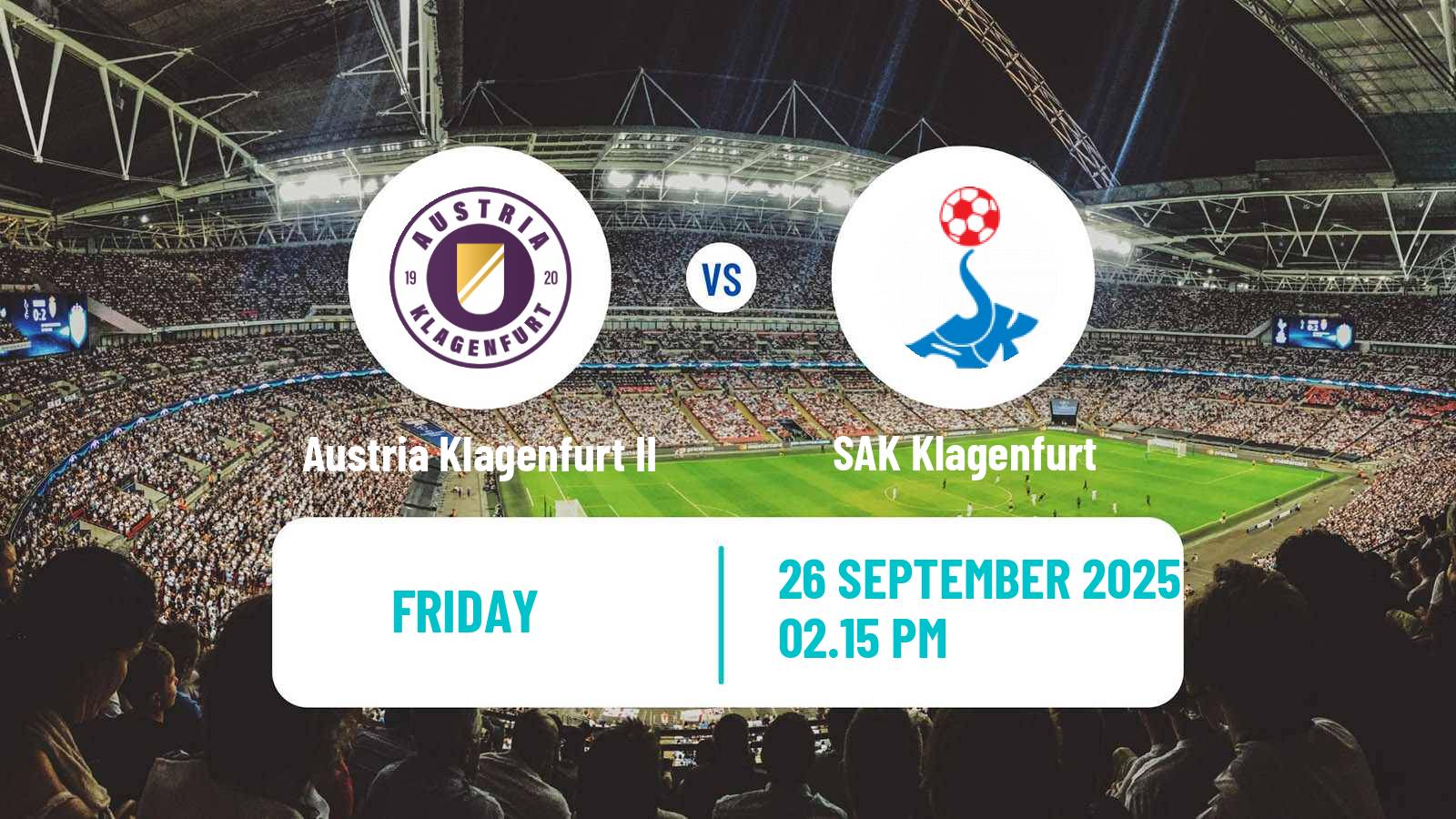 Soccer Austrian Landesliga Karnten Austria Klagenfurt II - SAK Klagenfurt