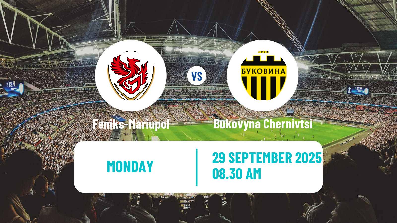 Soccer Ukrainian Persha Liga Feniks-Mariupol - Bukovyna Chernivtsi