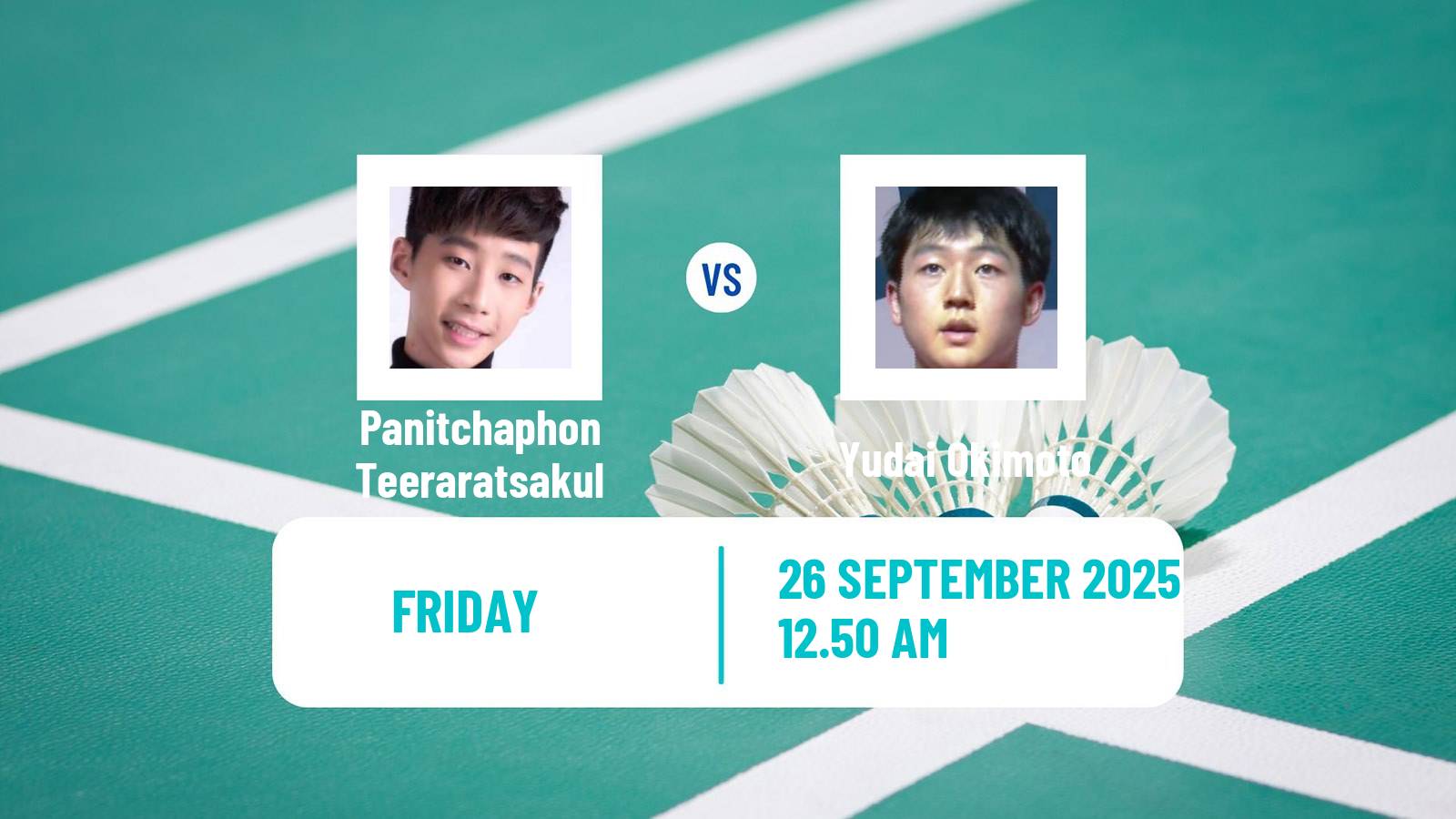 Badminton BWF World Tour Kaohsiung Masters Men Panitchaphon Teeraratsakul - Yudai Okimoto