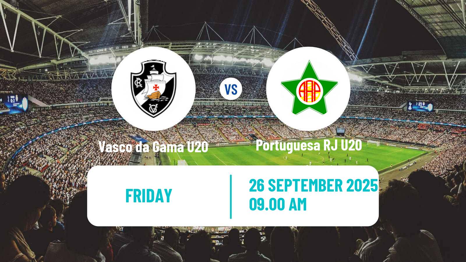 Soccer Brazilian Carioca U20 Vasco da Gama U20 - Portuguesa RJ U20