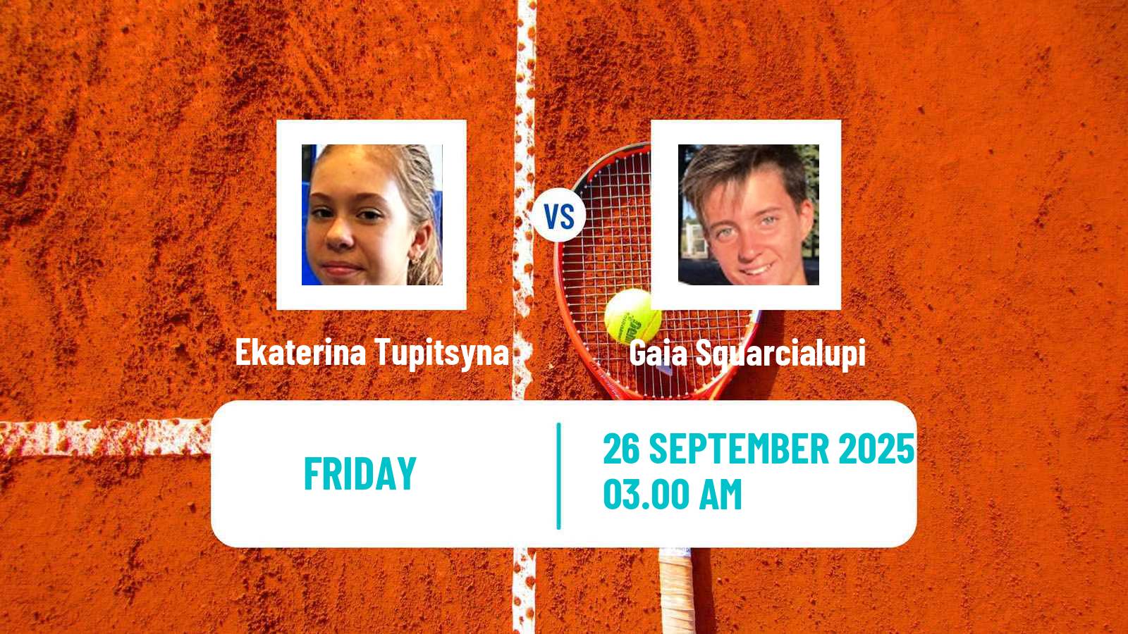 Tennis ITF W15 Sharm Elsheikh 12 Women Ekaterina Tupitsyna - Gaia Squarcialupi