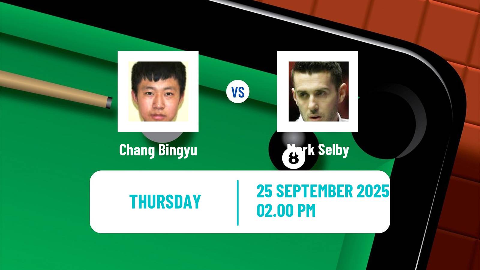 Snooker British Open Chang Bingyu - Mark Selby