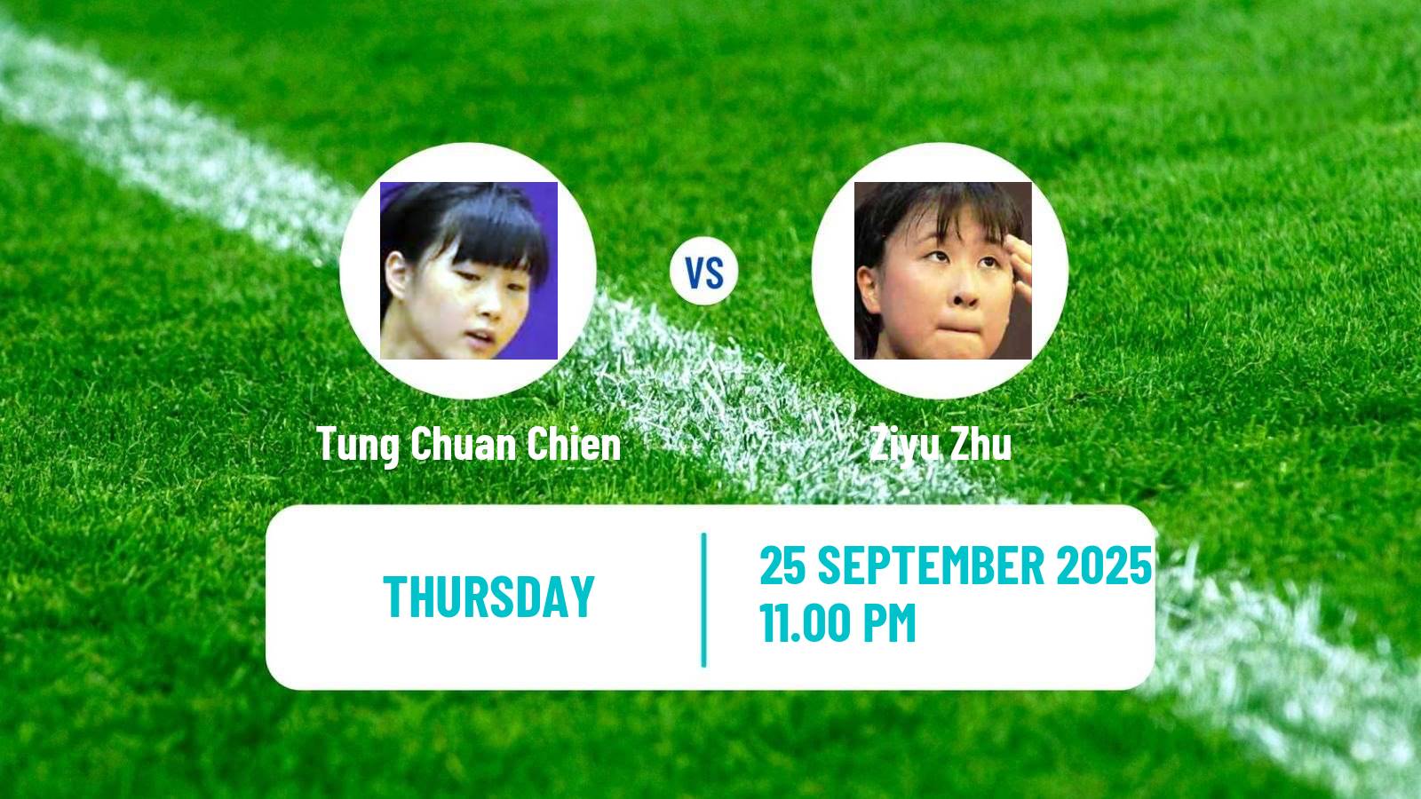 Table tennis China Smash Women Tung Chuan Chien - Ziyu Zhu