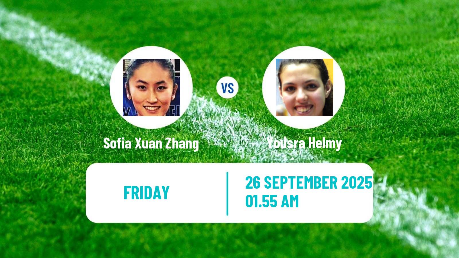 Table tennis China Smash Women Sofia Xuan Zhang - Yousra Helmy