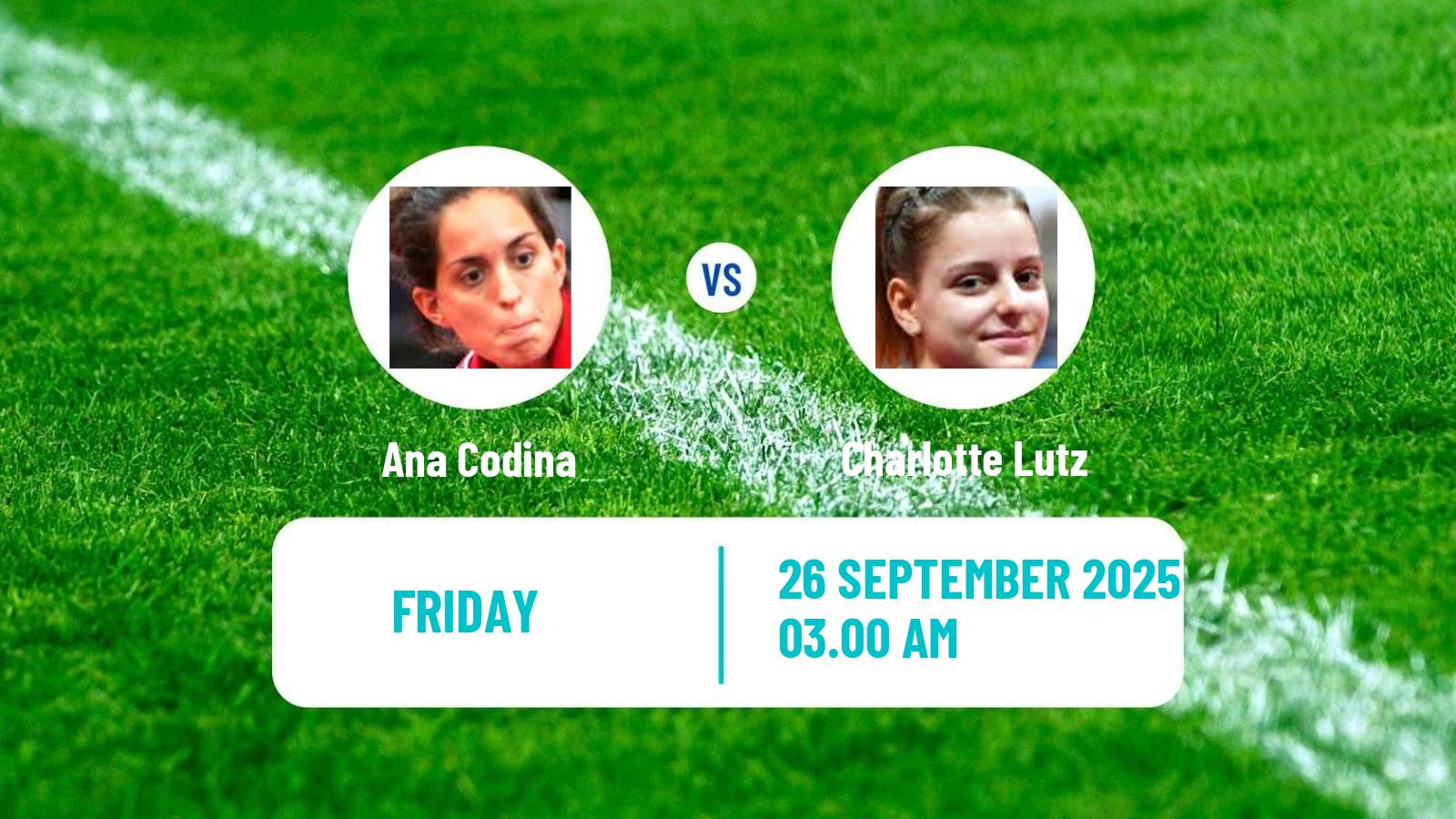 Table tennis China Smash Women Ana Codina - Charlotte Lutz