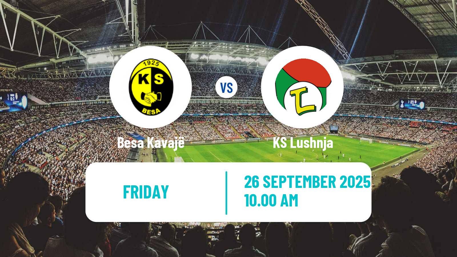 Soccer Albanian First Division Besa Kavajë - Lushnja