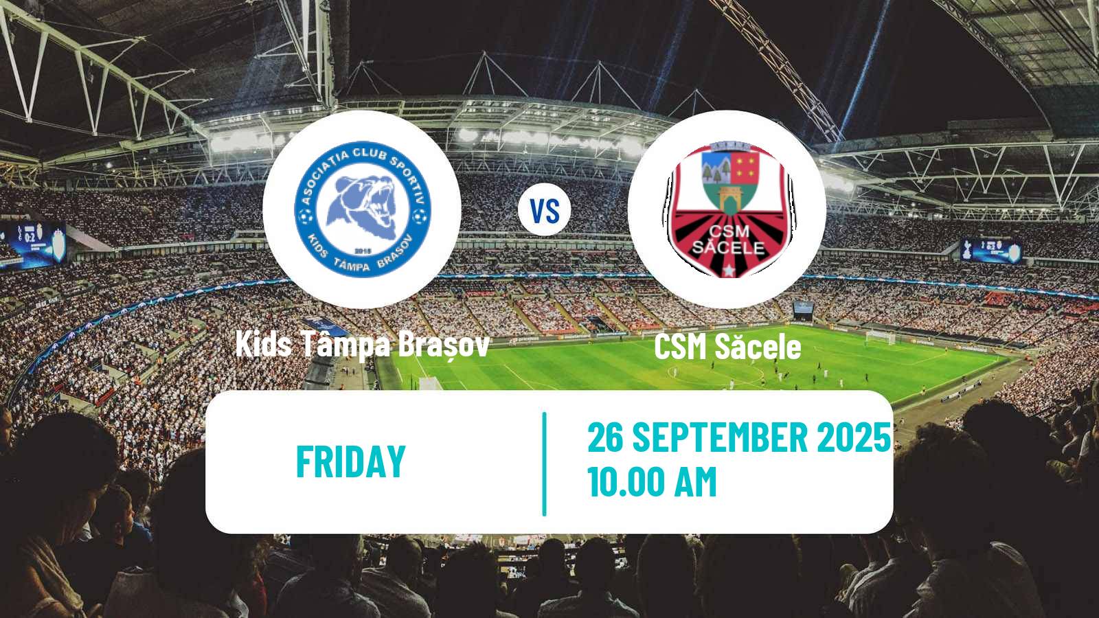 Soccer Romanian Liga 3 - Seria 4 Kids Tâmpa Brașov - CSM Săcele