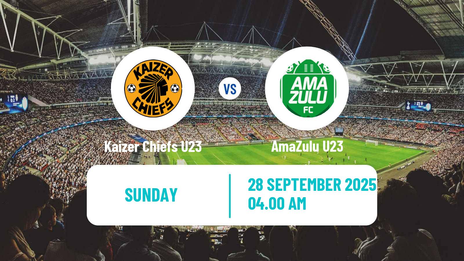 Soccer South African Diski Challenge Kaizer Chiefs U23 - AmaZulu U23