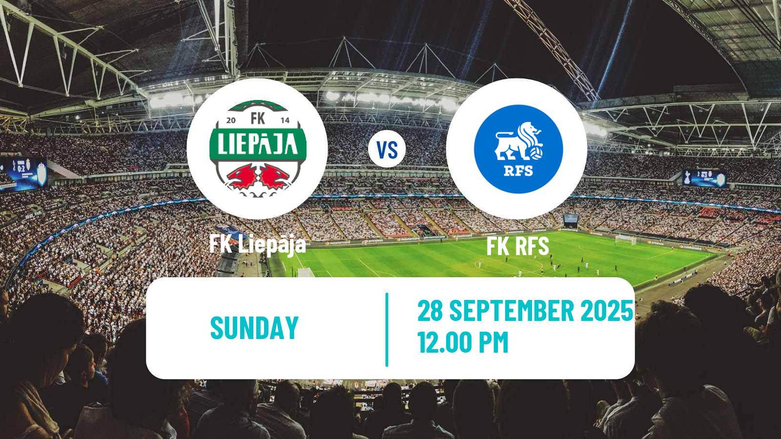 Soccer Latvian Virsliga Liepāja - RFS