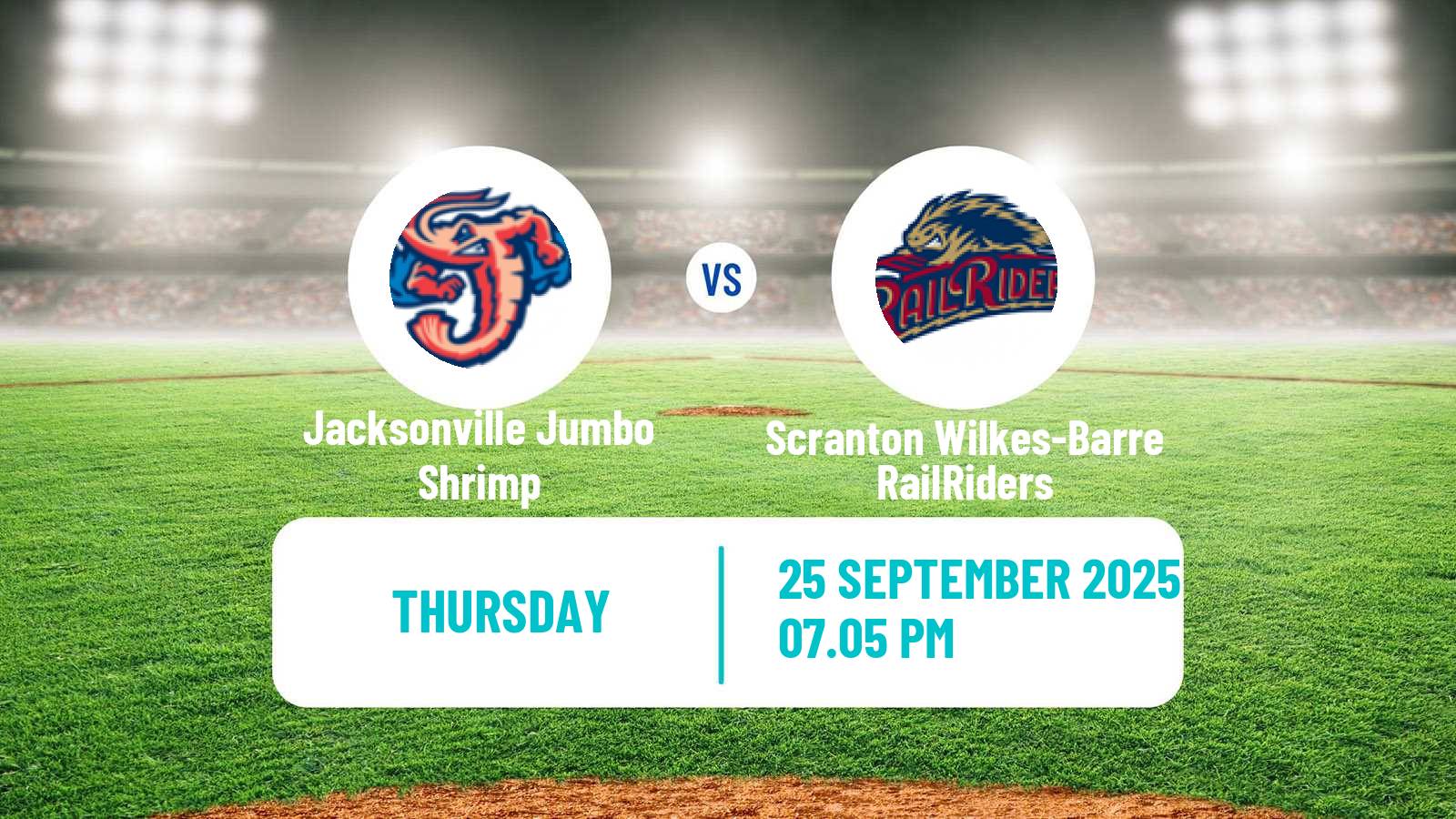 Baseball IL Jacksonville Jumbo Shrimp - Scranton Wilkes-Barre RailRiders