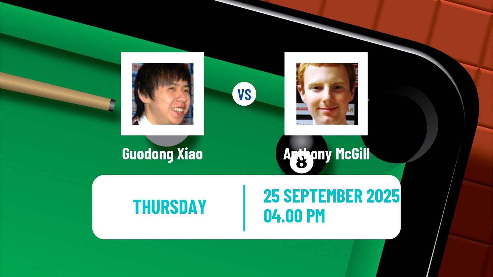 Snooker British Open Guodong Xiao - Anthony McGill