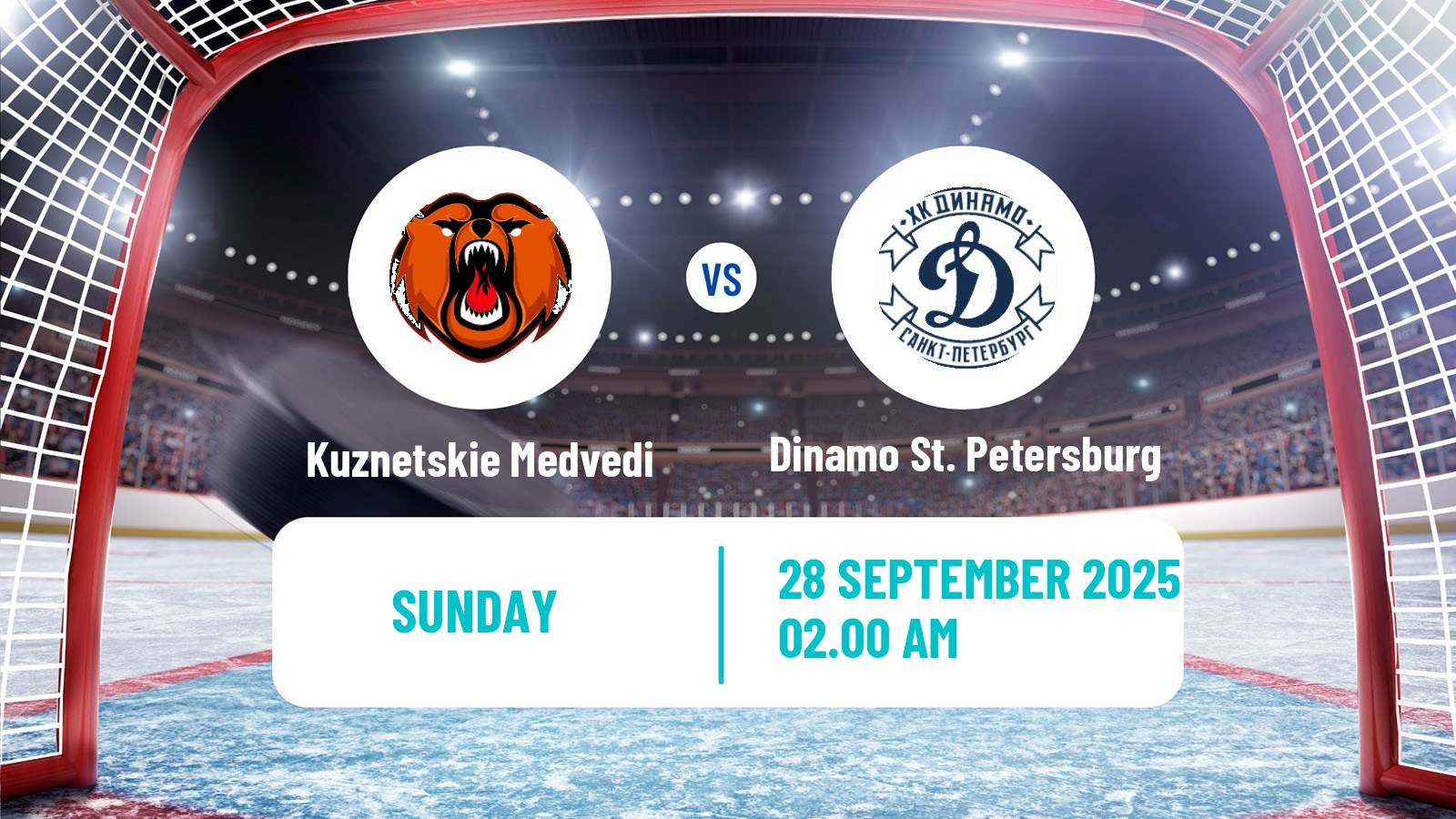 Hockey MHL Kuznetskie Medvedi - Dinamo St. Petersburg