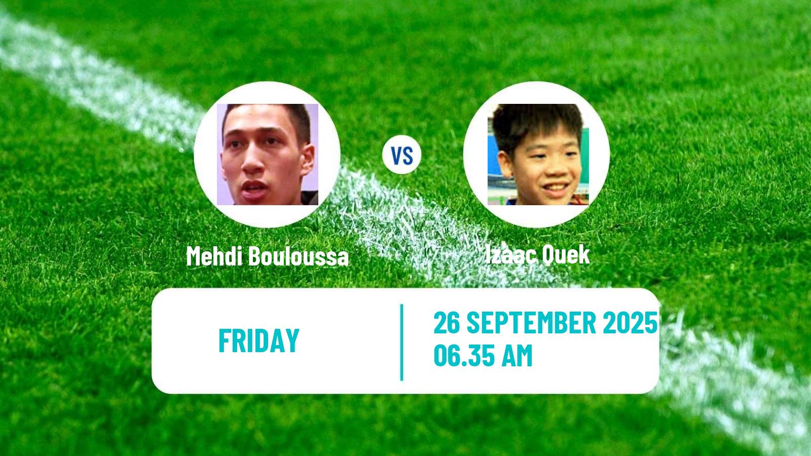 Table tennis China Smash Men Mehdi Bouloussa - Izaac Quek