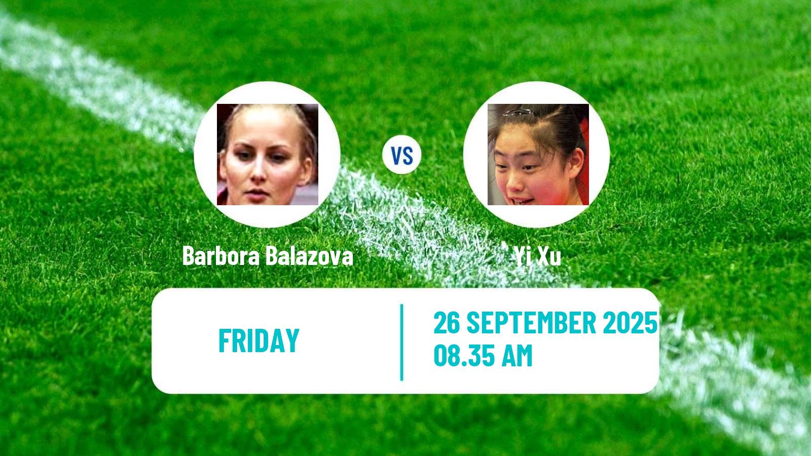 Table tennis China Smash Women Barbora Balazova - Yi Xu