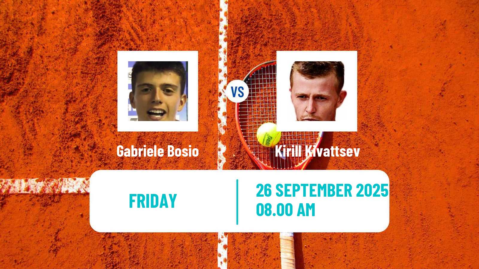 Tennis ITF M15 Slovenj Gradec Men Gabriele Bosio - Kirill Kivattsev