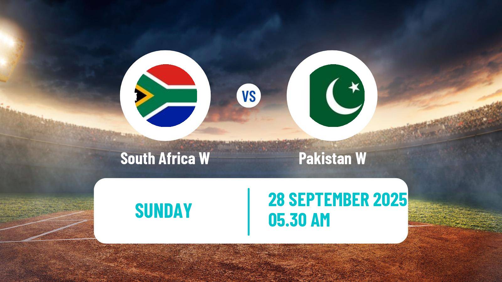 Cricket ICC World Cup Women South Africa W - Pakistan W