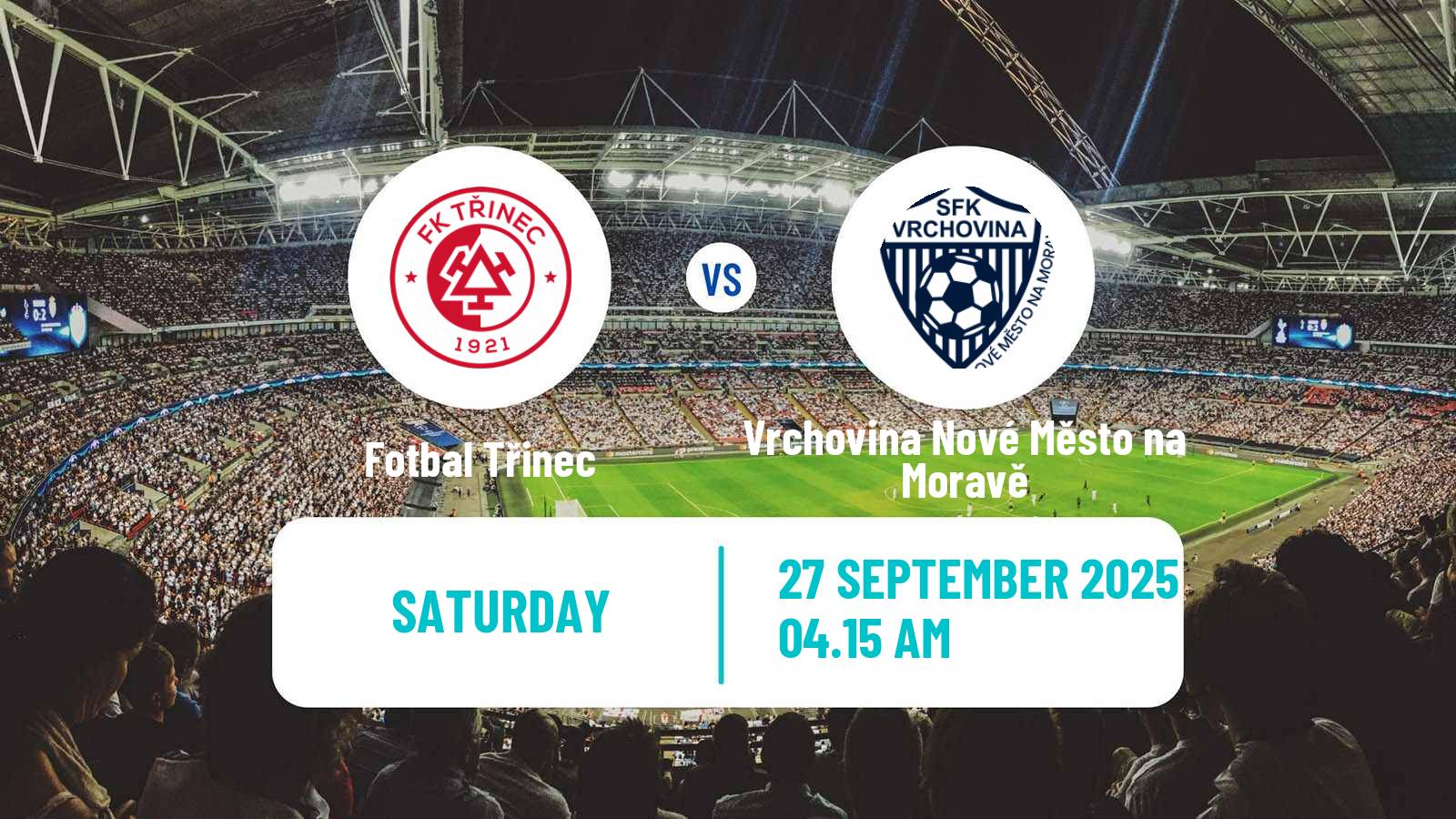 Soccer Czech MSFL Fotbal Třinec - Vrchovina Nové Město na Moravě