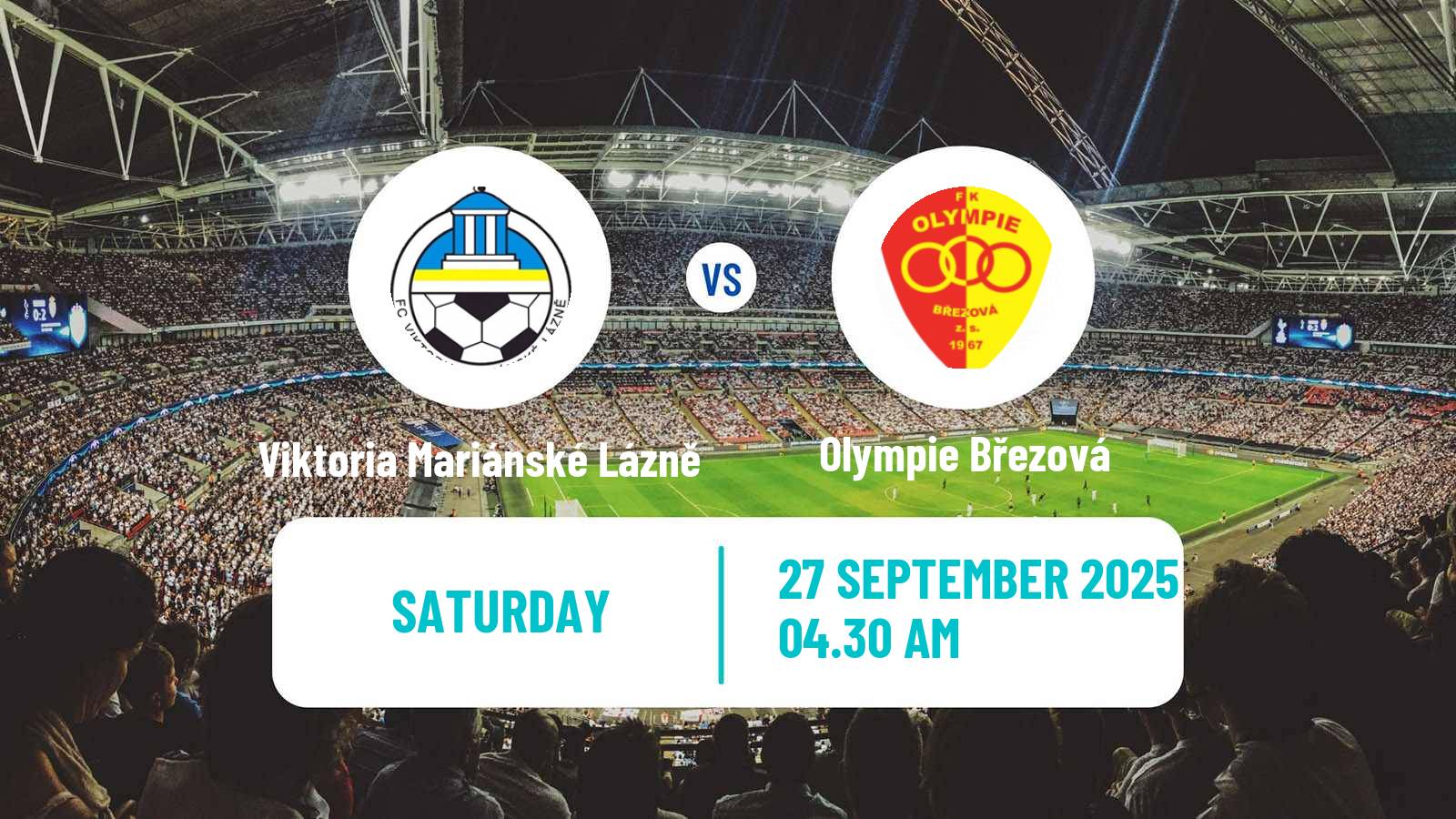 Soccer Czech Division B Viktoria Mariánské Lázně - Olympie Březová