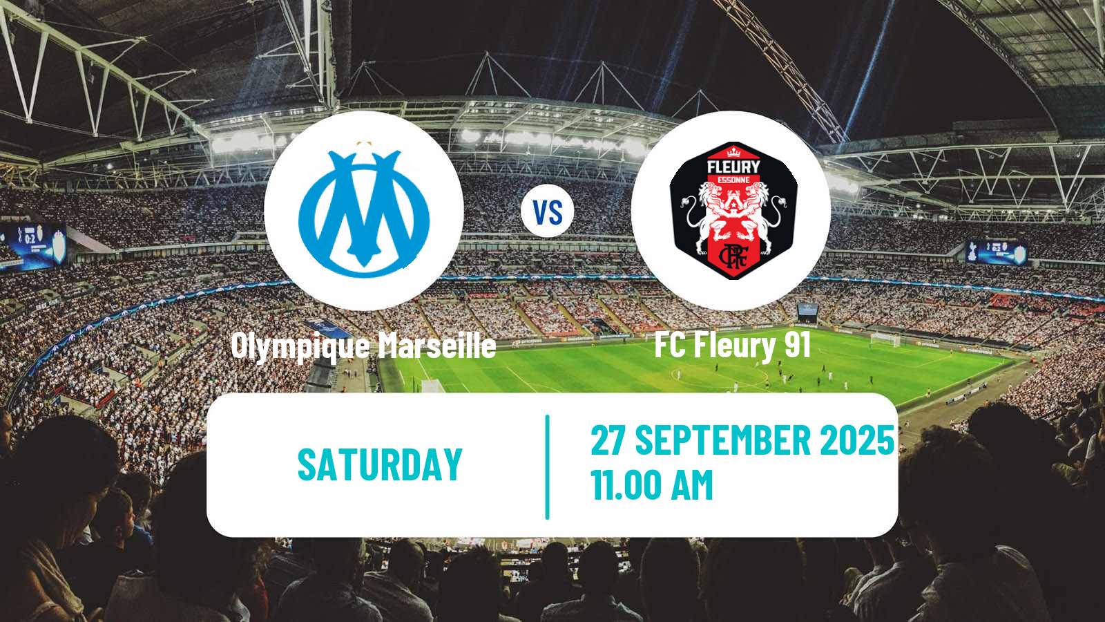 Soccer French Division 1 Women Olympique Marseille - Fleury 91