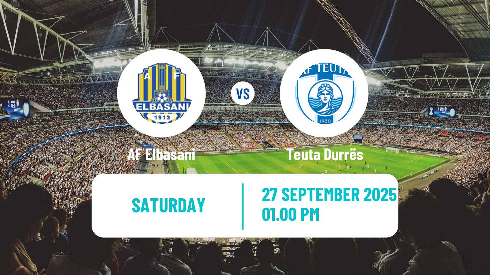 Soccer Albanian Super League AF Elbasani - Teuta Durrës