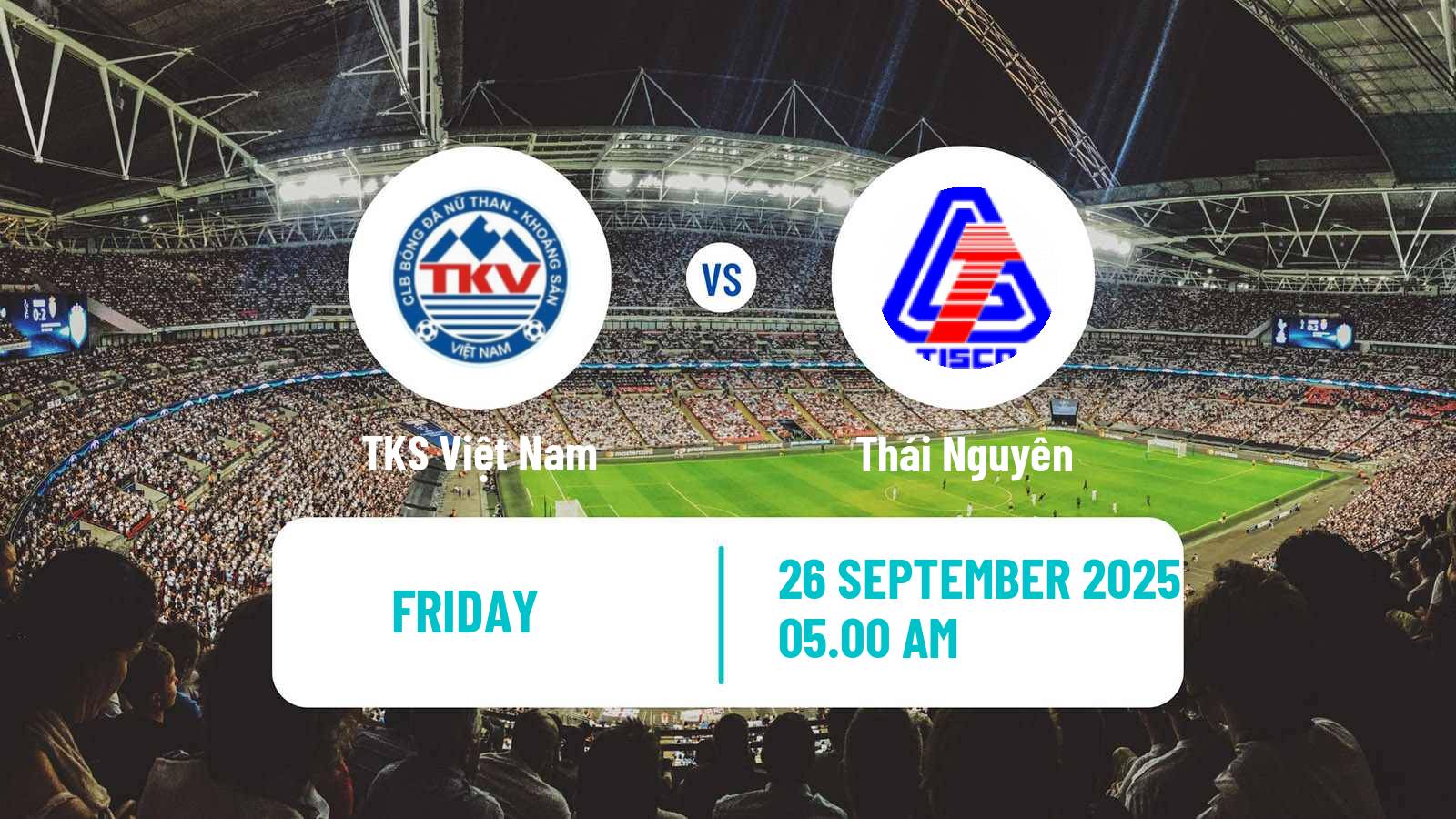 Soccer Vietnamese National League Women TKS Việt Nam - Thái Nguyên