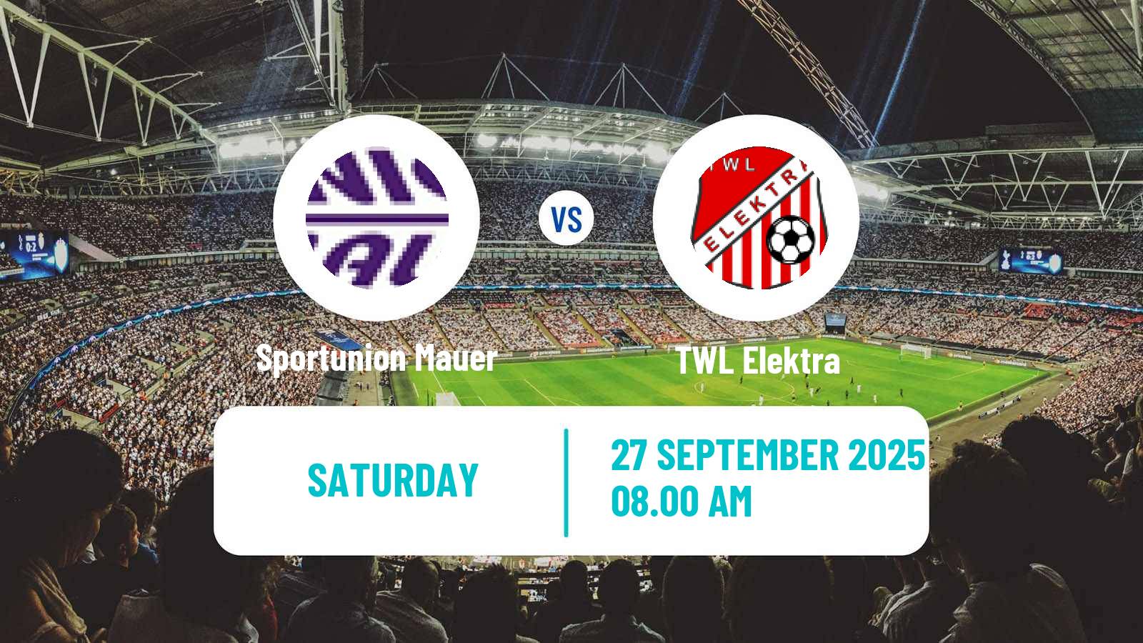 Soccer Austrian Regionalliga East Sportunion Mauer - TWL Elektra