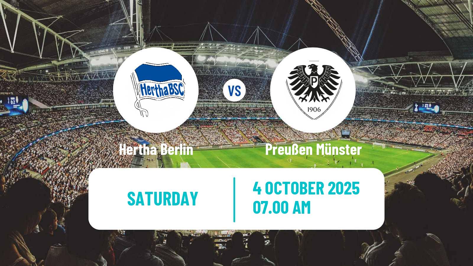 Soccer German 2 Bundesliga Hertha Berlin - Preußen Münster