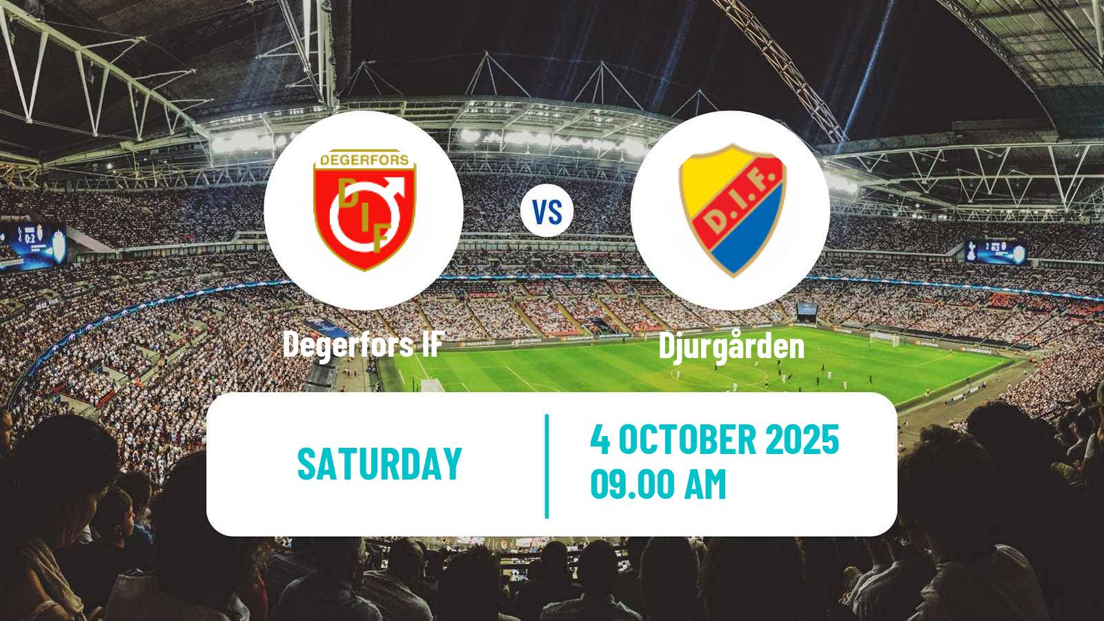 Soccer Swedish Allsvenskan Degerfors - Djurgården