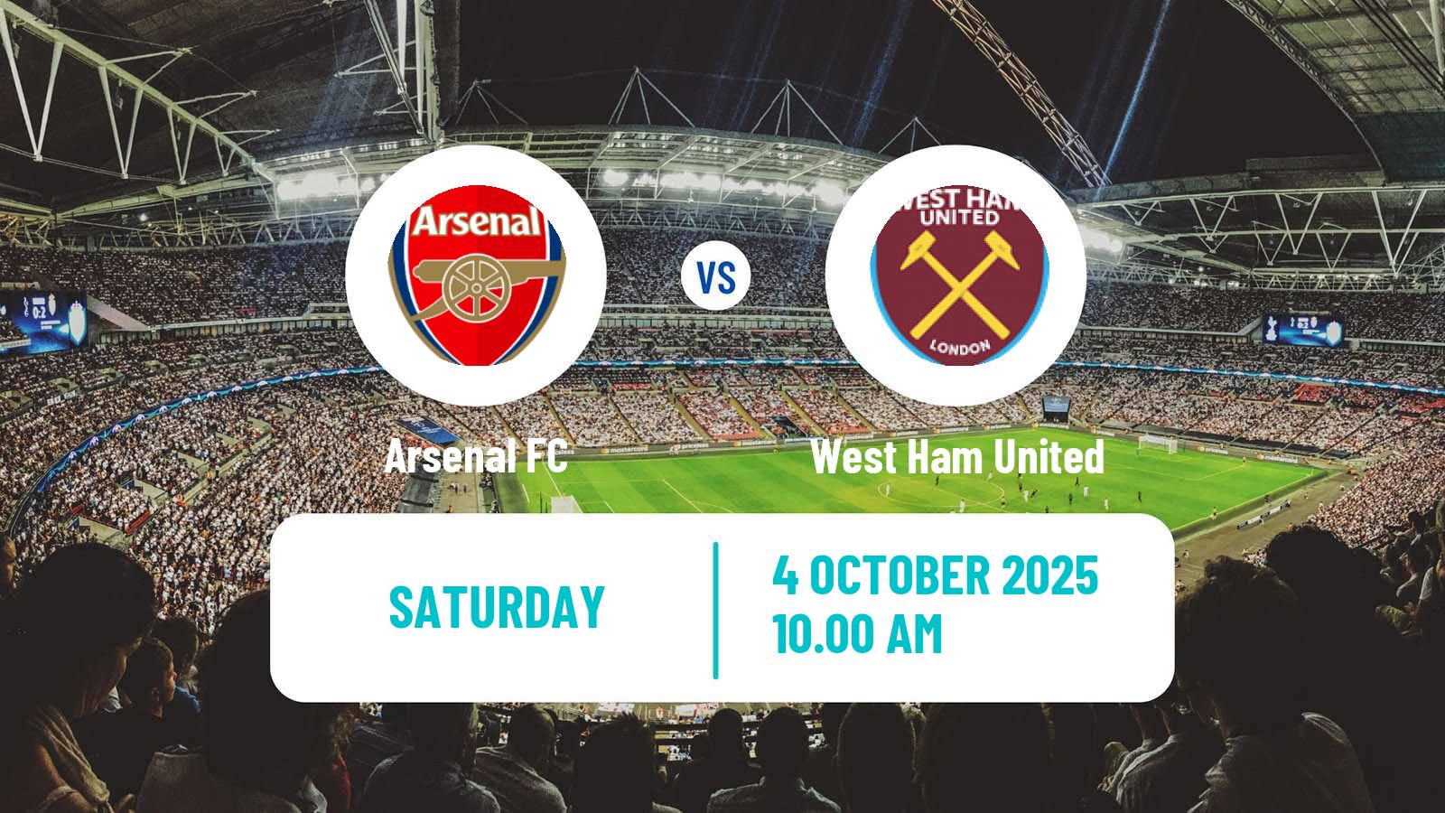 Soccer English Premier League Arsenal - West Ham United