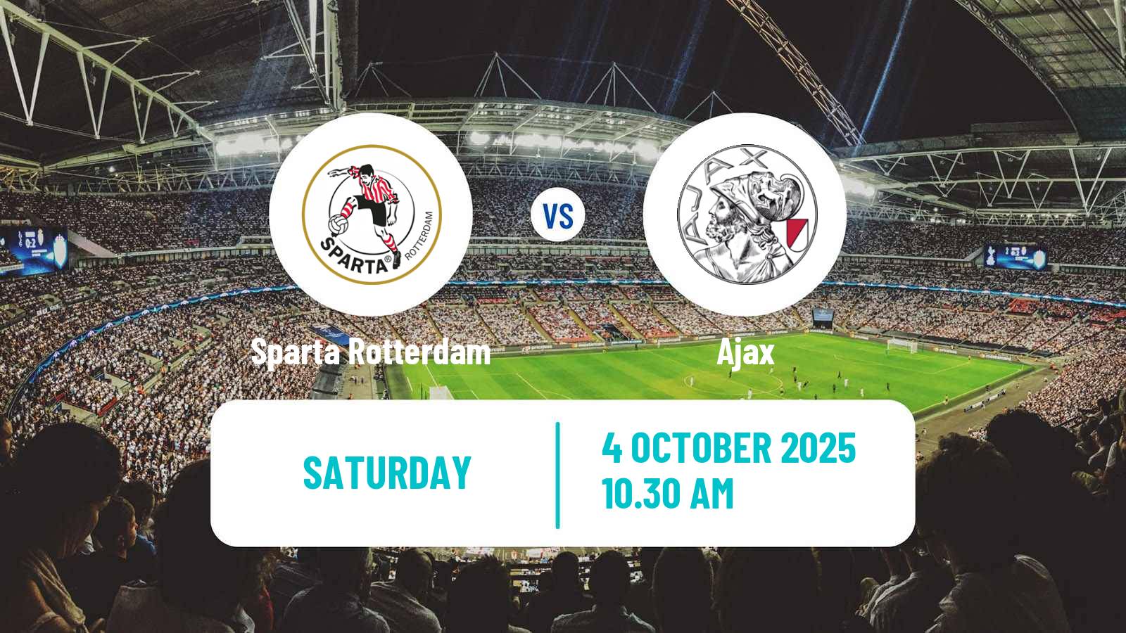 Soccer Dutch Eredivisie Sparta Rotterdam - Ajax