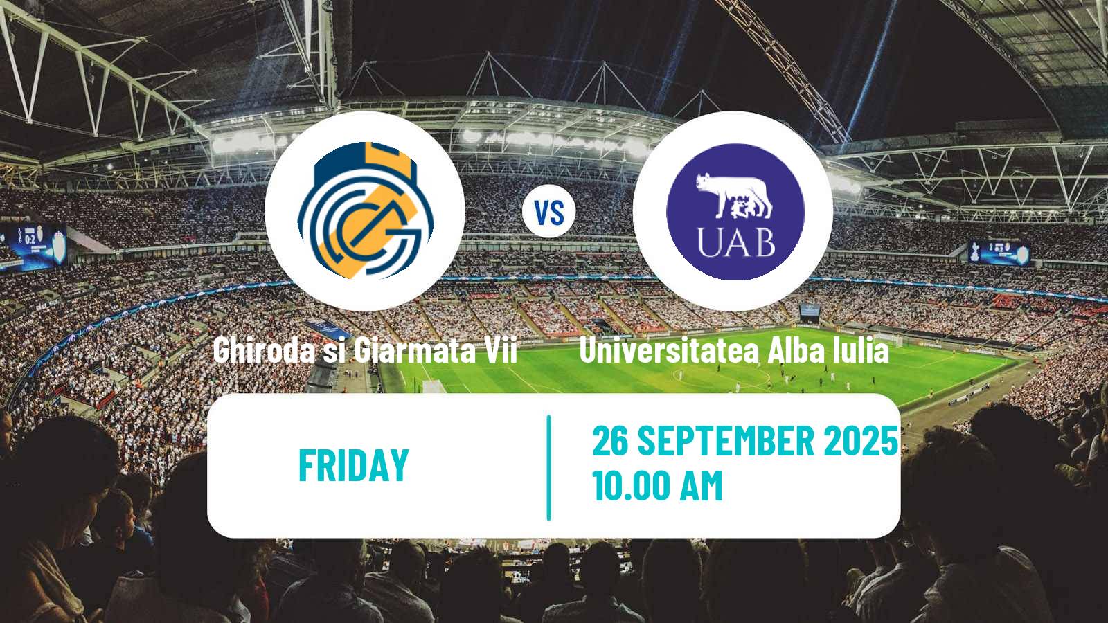 Soccer Romanian Liga 3 - Seria 7 Ghiroda si Giarmata Vii - Universitatea Alba Iulia