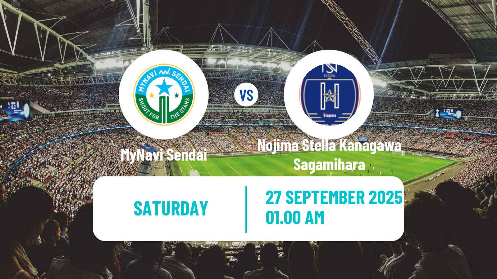 Soccer Japan WE League Women MyNavi Sendai - Nojima Stella Kanagawa Sagamihara