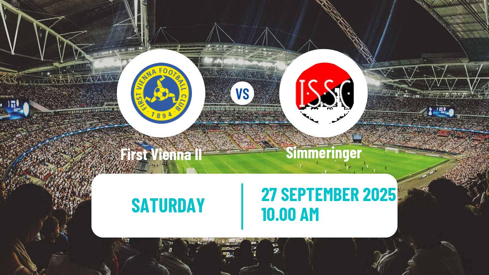 Soccer Austrian Landesliga Wien First Vienna II - Simmeringer