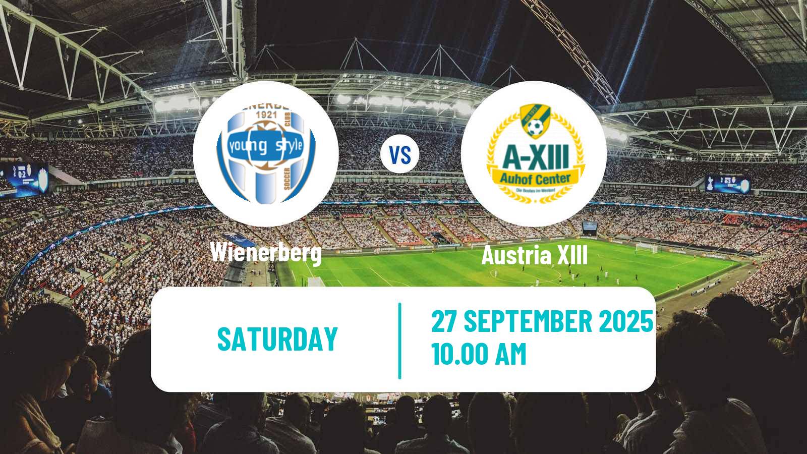 Soccer Austrian Landesliga Wien Wienerberg - Austria XIII