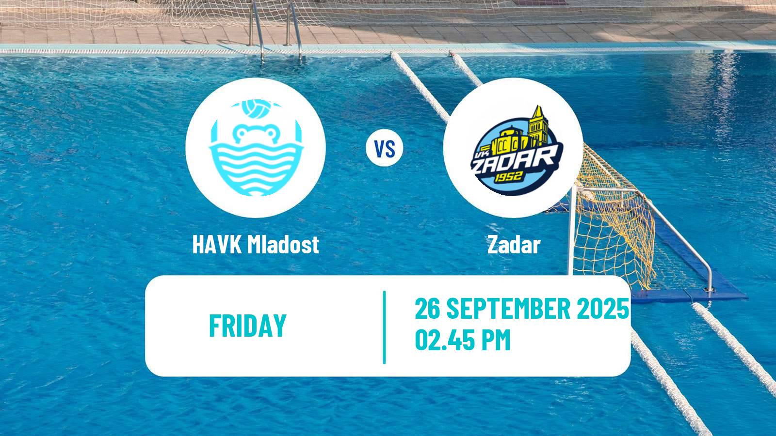 Water polo Croatian Water Polo Prva Liga HAVK Mladost - Zadar