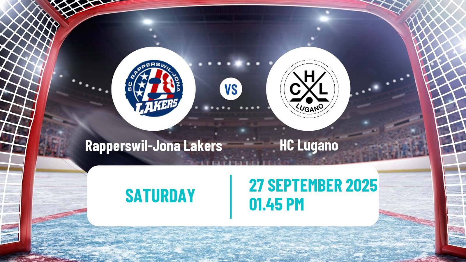 Hockey Swiss National League Hockey Rapperswil-Jona Lakers - Lugano